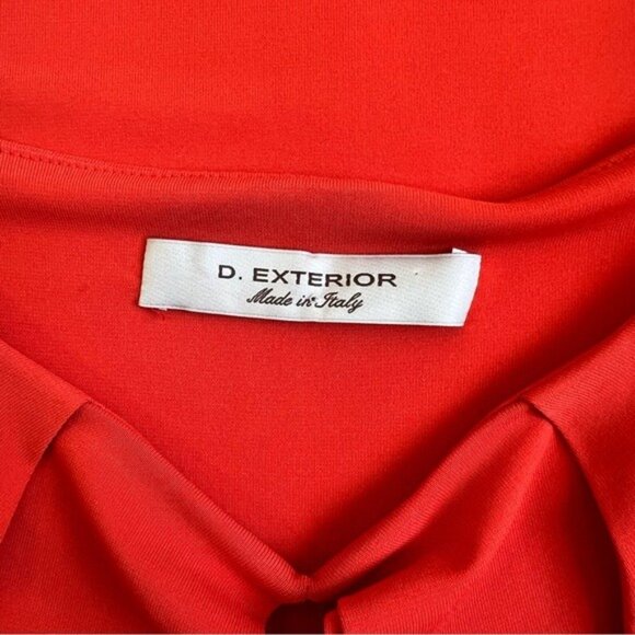 D. Exterior Ruched Wrap Knee Length Dress - 6 - Picture 5 of 7